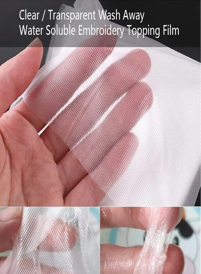 Wefab Water Soluble Stabilizer for Embroidery Topping Film Clear Embroidery Stabilizers - Image 2